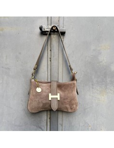 Borsa pochette H fango