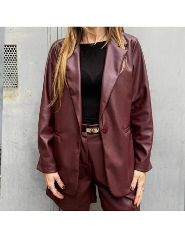 Blazer ecopelle bordeaux