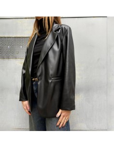 Blazer ecopelle nero 2