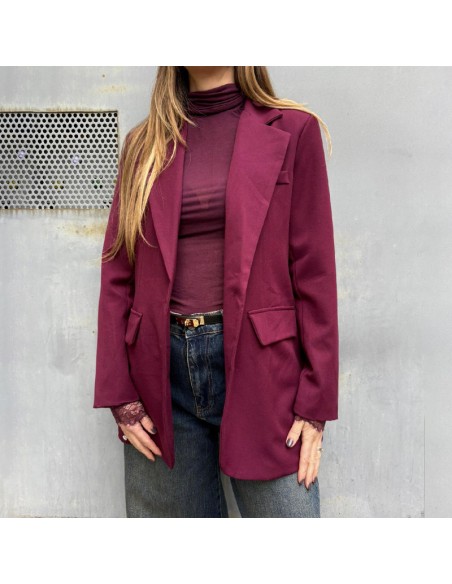 Blazer monopetto bordeaux
