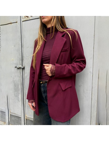 Blazer monopetto bordeaux