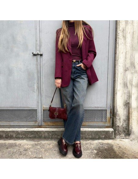 Blazer monopetto bordeaux