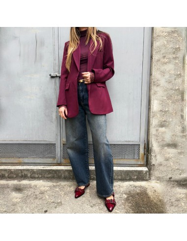 Blazer monopetto bordeaux