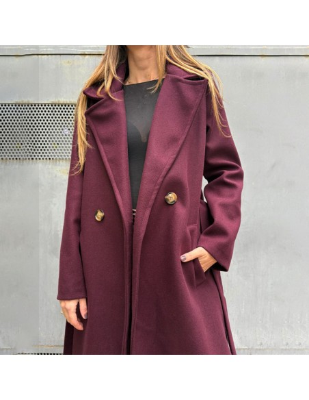 Cappotto vestaglia bordeaux