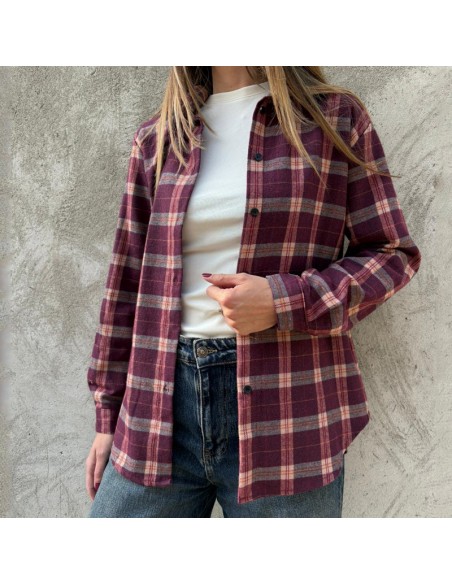 PRE PRDINE
Camicia check vino