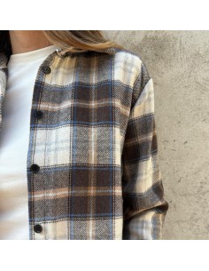 Camicia check latte/moro 2