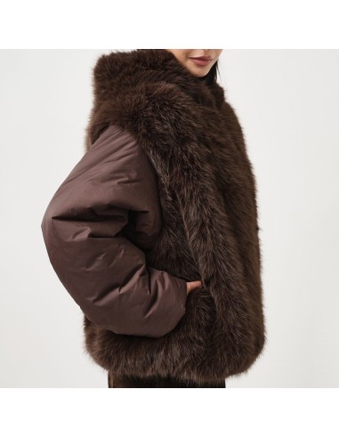 Piumino ecopelliccia moro