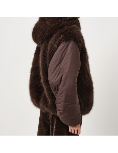 Piumino ecopelliccia moro