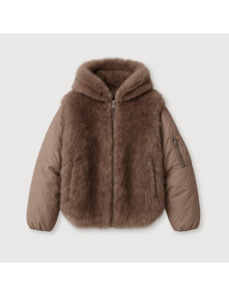 Piumico ecopelliccia fango