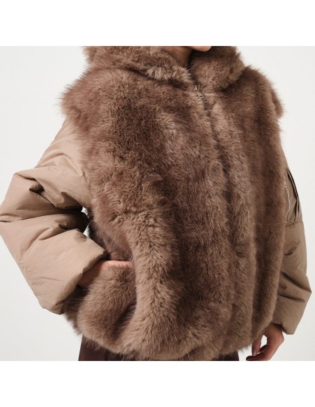 Piumico ecopelliccia fango