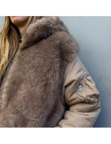 Piumico ecopelliccia fango