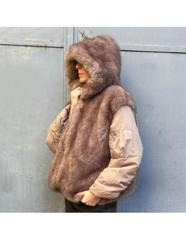 Piumico ecopelliccia fango