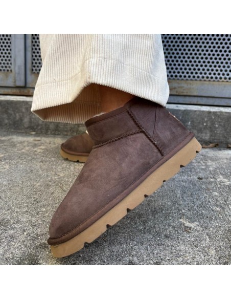 Grunland stivaletti marroni con interno in pelliccia