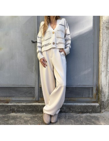 Lumina pantalone morbido panna