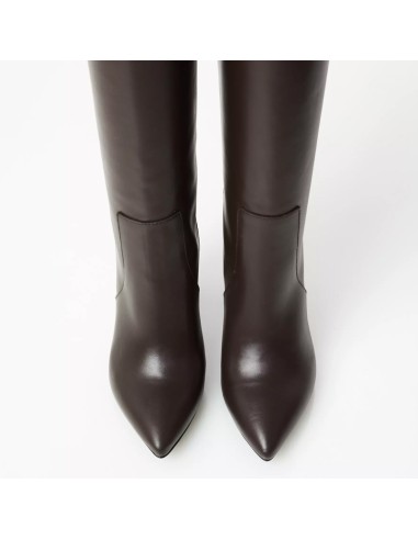 Ovyé stivale tacco 10 testa moro