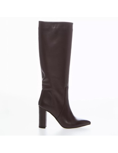 Ovyé stivale tacco 10 testa moro