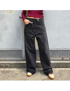 Jeans criss cross nero